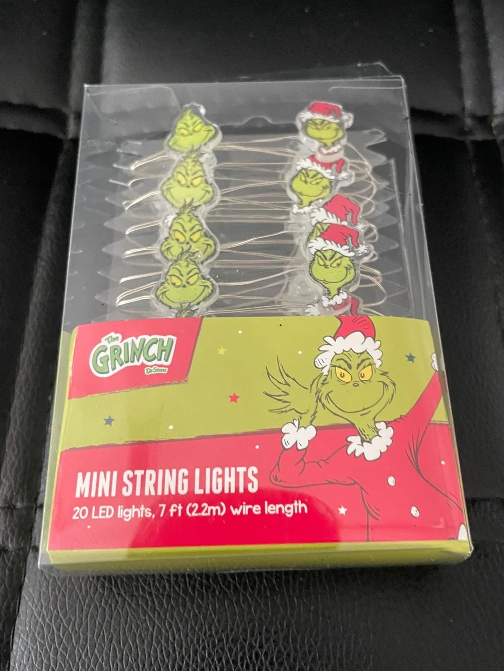Dr. Seuss's The Grinch 20-Count LED Mini String Lights-NWT